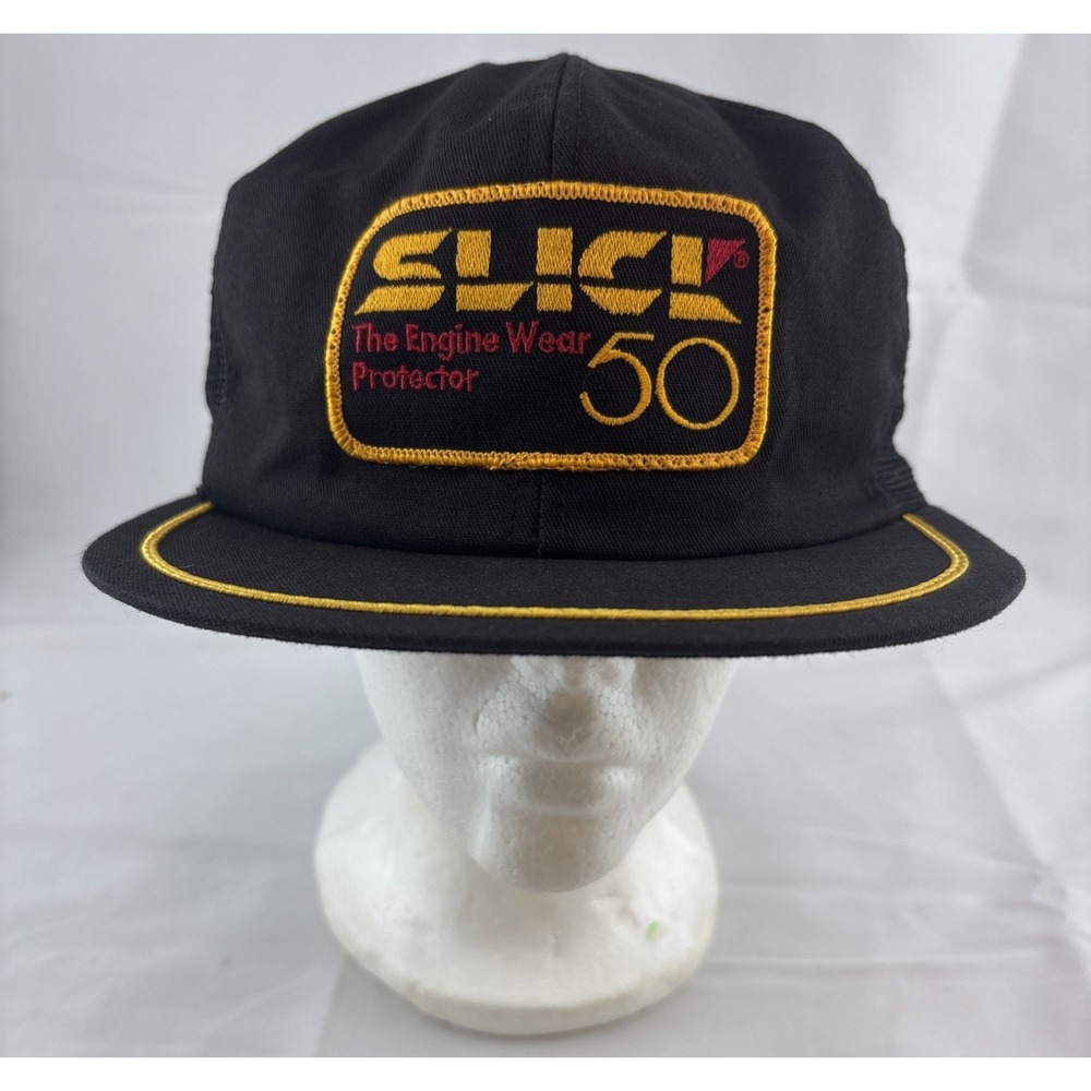 1980s Vtg Slick 50 Car Truck Engine Patch Trucker Hat Cap K-Products Made in USA